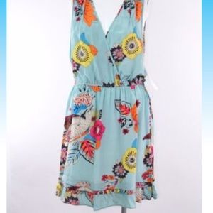 Petticoat Alley Silk Ruffle Hem Dress